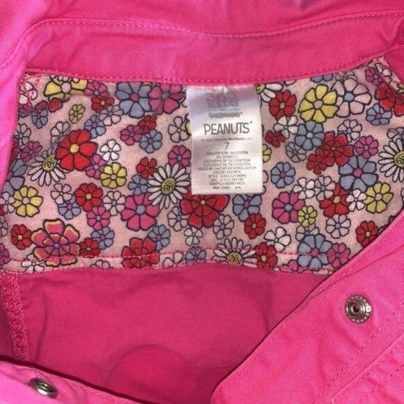 Peanuts Snoopy Woodstock Pink Denim Jacket With Floral Details - Picture 8 of 8